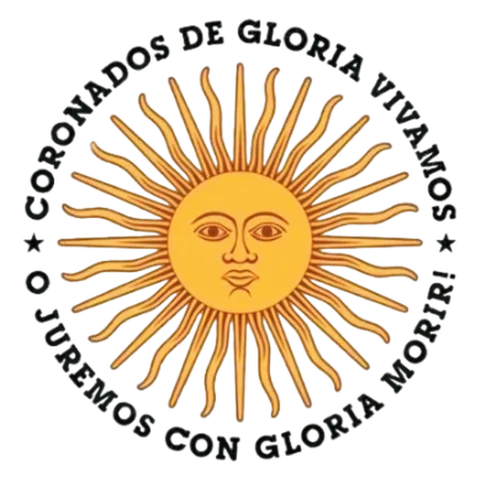 Sticker Sol de Mayo · Coronados de gloria