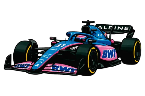 Sticker auto de Fórmula 1 Alpine