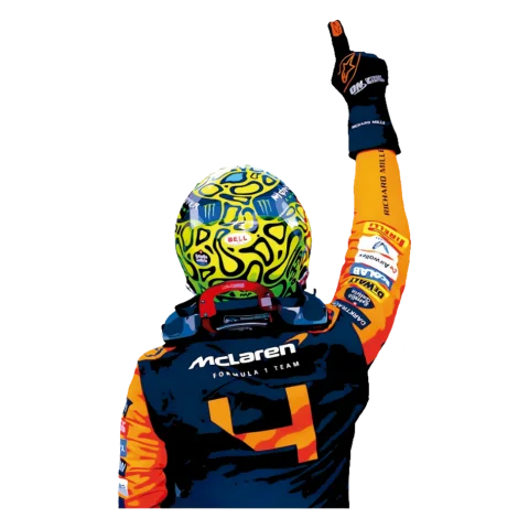 Sticker piloto McLaren celebrando