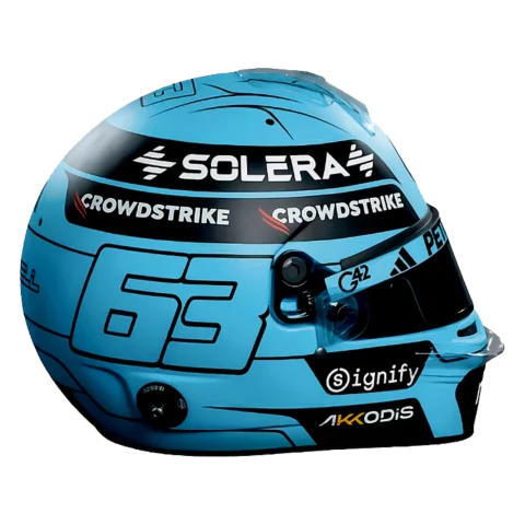 Sticker casco Mercedes número 63
