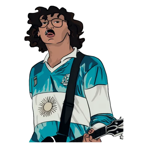 Charly García con guitarra