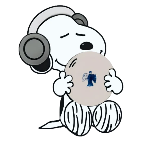 Snoopy con auriculares