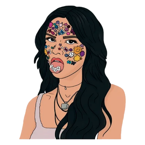Sticker Cantantes internacionales varios · 55