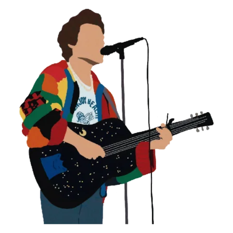 Freddie Mercury con guitarra
