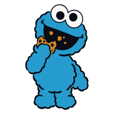 Sticker Monstruo Comegalletas · Cookie Monster